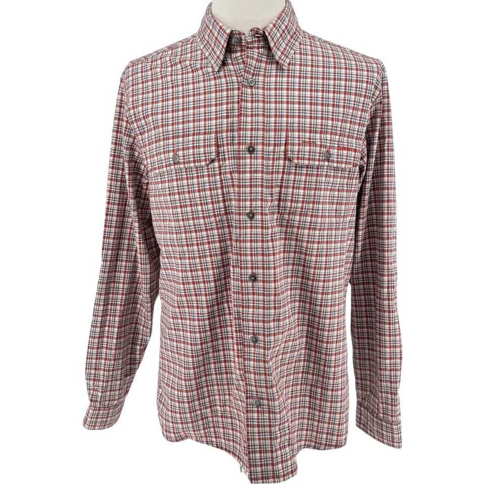 ORVIS Active Fit Checkered Plaid Long Sleeve Button Down Shirt Men's Medium